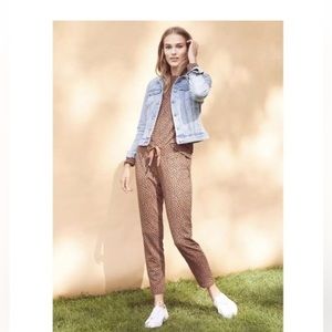 Lou & Grey for LOFT Leopard Print Terry Sweatpants - Size Medium